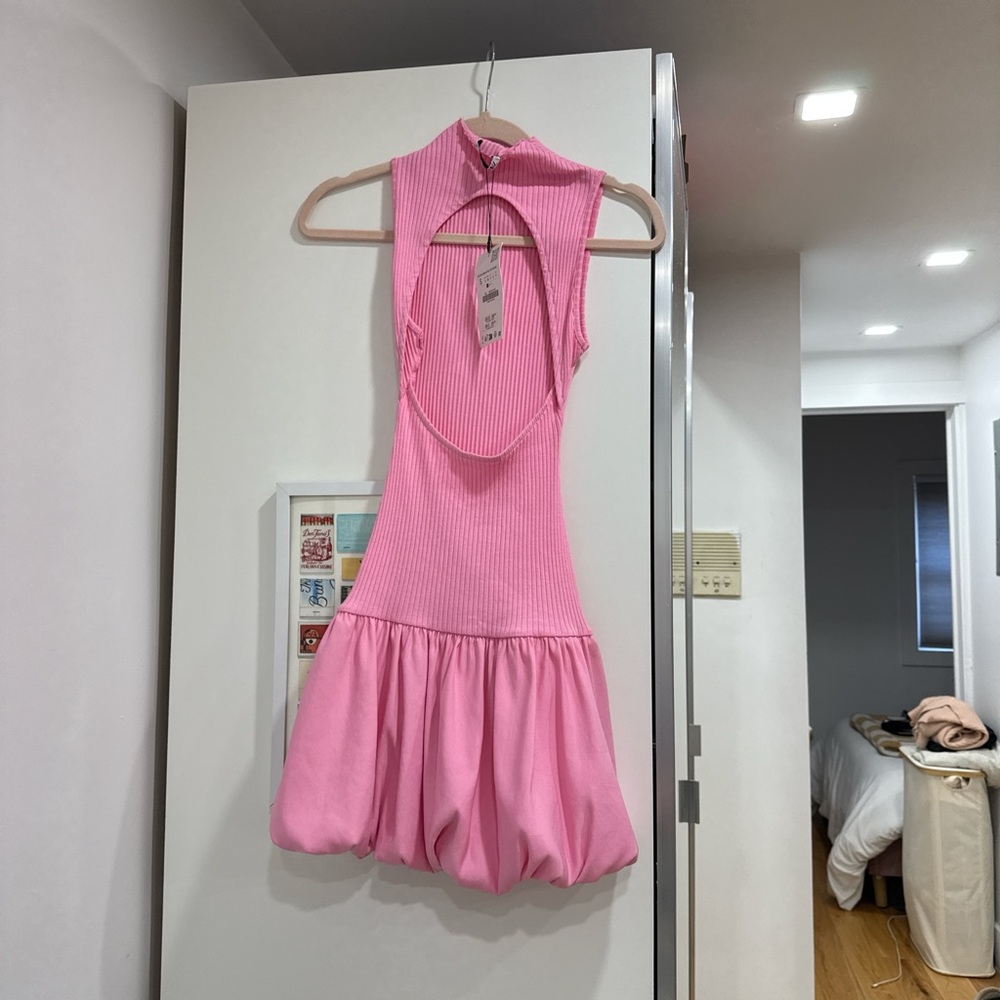 pink mini dress